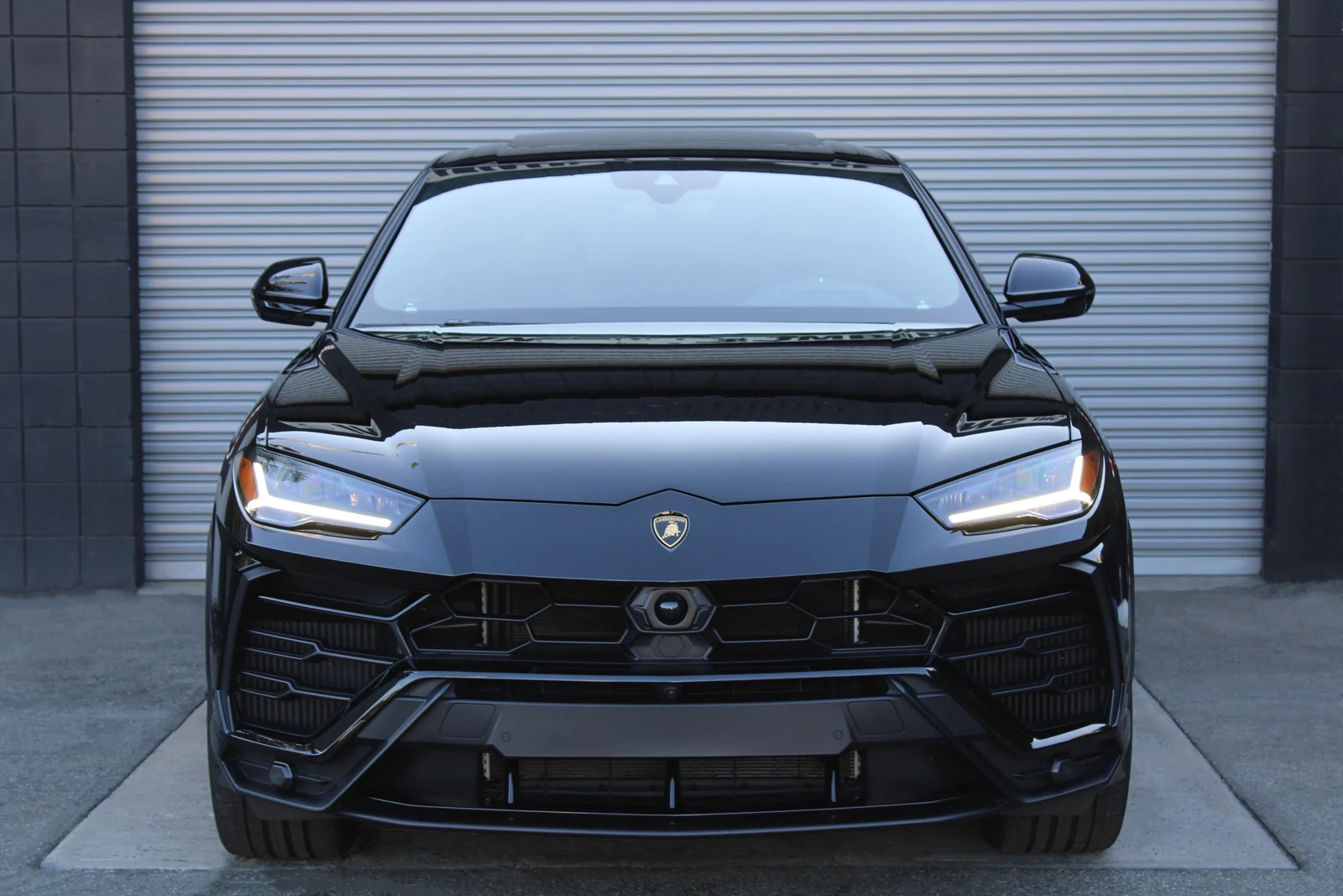 2026 Lamborghini Urus for rent in Los Angeles — front three-quarter view